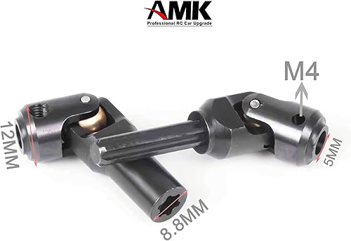 Miniatura 4 de 2 ejes de transmisión de orugas RC (3.386-4.528in) para 110 SCX10 II TRX4 Redcat D90 Gen7Pro RC4WD GEN8 Gladiator TF2 D90 YK4082 104311 RC eje de