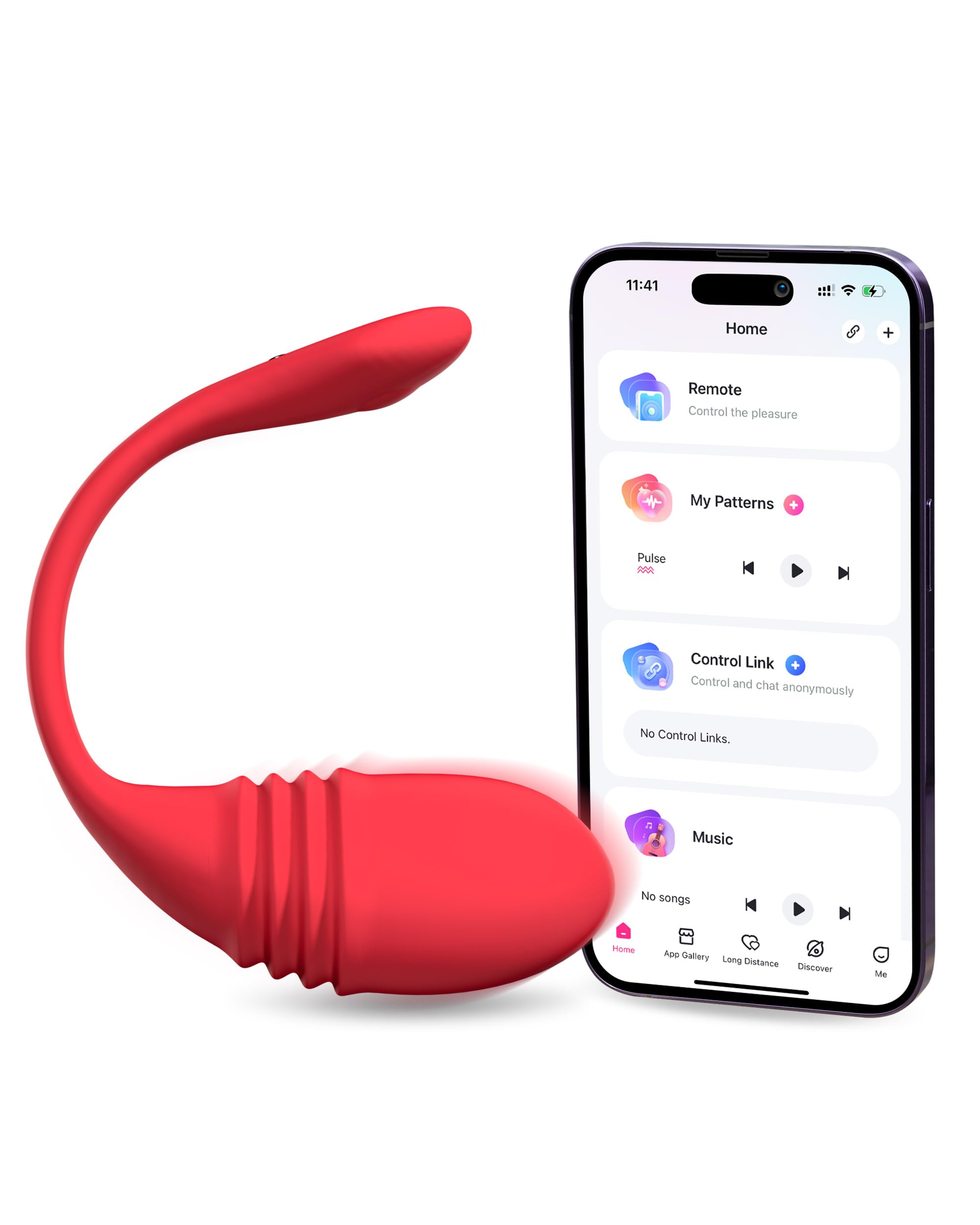 LOVENSE Vulse Vibrador Mujer de Punto G con Función de Empuje, Vibradores Control Remoto App, Juguetes Eróticos para Pareja Sexuales