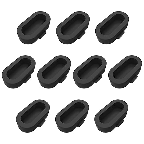 Paquete de 10 tapones antipolvo compatibles con Garmin Watch Charger Port Protector negro