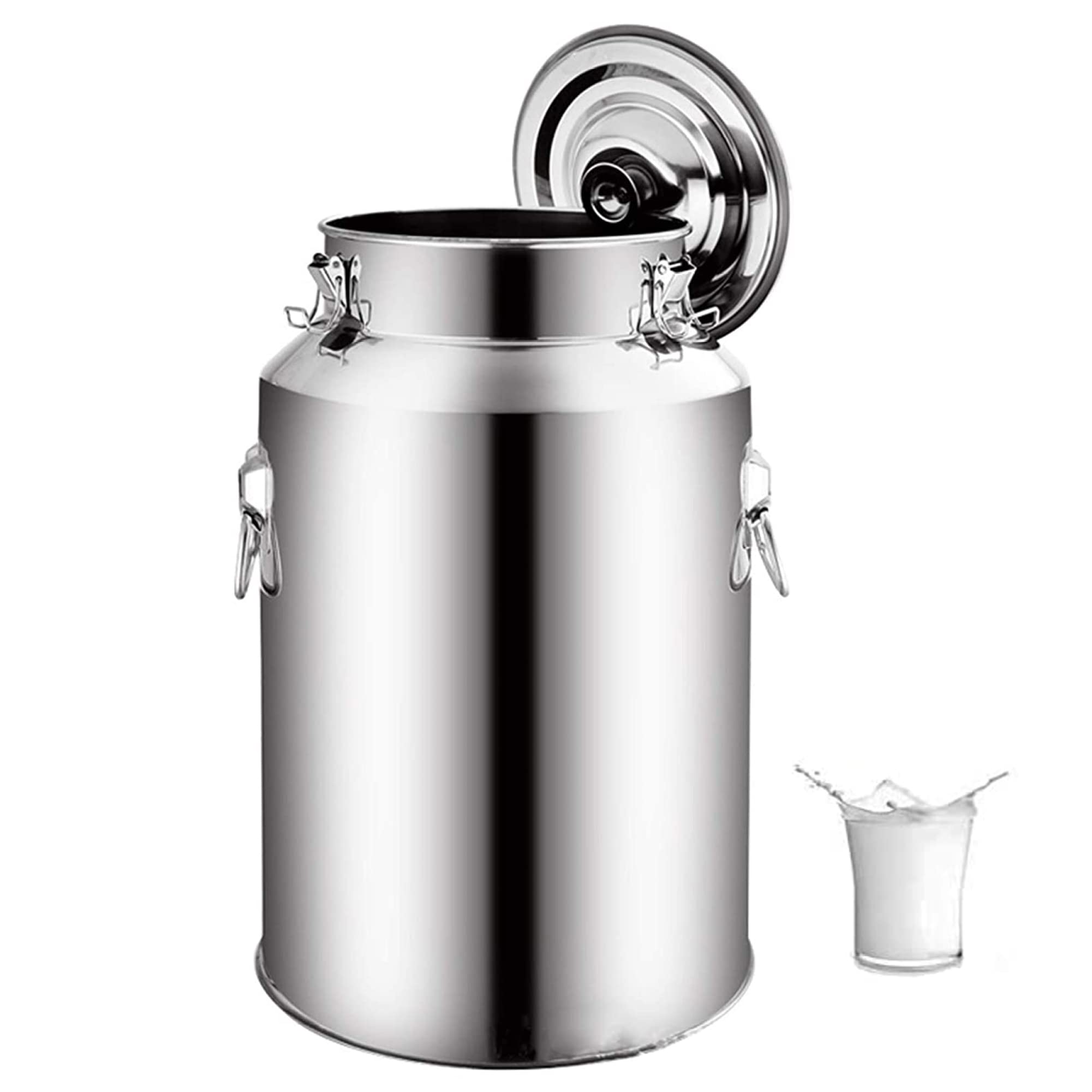 Contenedor de Acero Inoxidable para líquidos con Tapa hermética para Transporte y Almacenamiento.