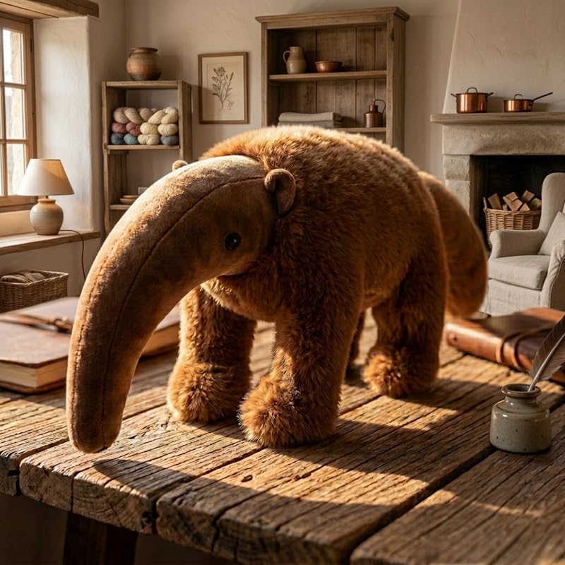 Ameisenbär Plüschtier,Niedliche Ameisenbär Kuscheltier, Stofftiere zum Kuscheln und Spielen,Plüsch Spielzeug Puppe Geburtstag Geschenk für Jungen Mädchen (120cm)