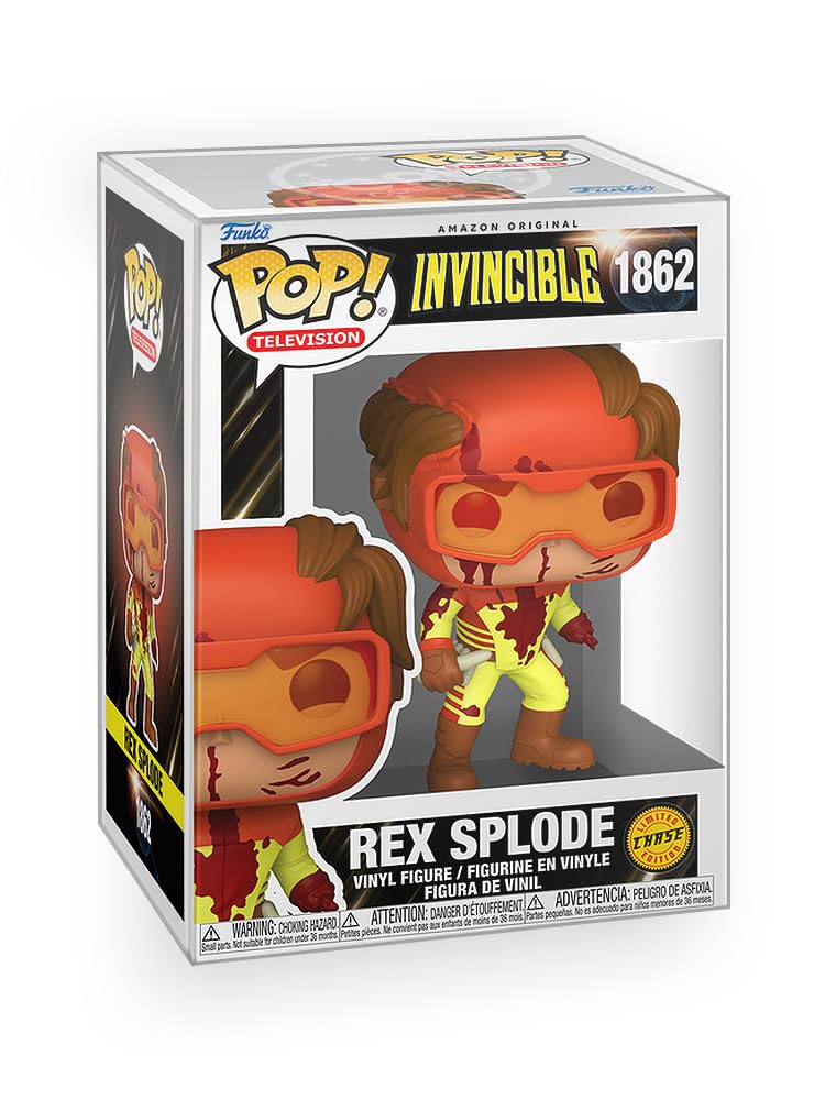Epic Collectibles Pop Animation: Invincible - Bloody Rex Splode (Chase Variant) Vinyl Figure Bundled with Box Protector Compatible for Funko