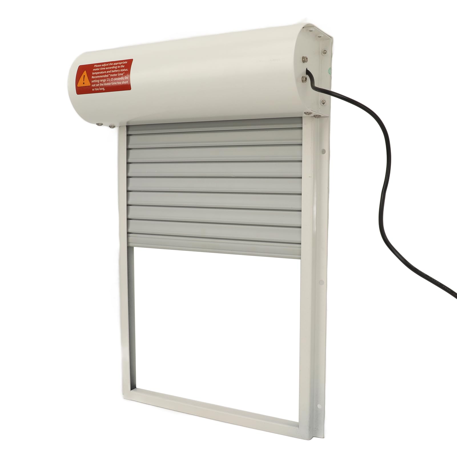 Jeanoko Puerta Automática para Gallinero con Energía Solar con Temporizador, Marco de Metal Resistente, Protección de Aves de Corral, para Equipo de Seguridad de Granja de Ganso, Pato y Pollo (Blanco)