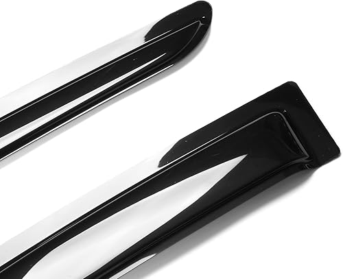 Miniatura 5 de IKON MOTORSPORTS, Visera de ventana compatible con Chevy Chevrolet Volt 2016-2019, tinte de humo, protección solar, deflector de aire de ventilación