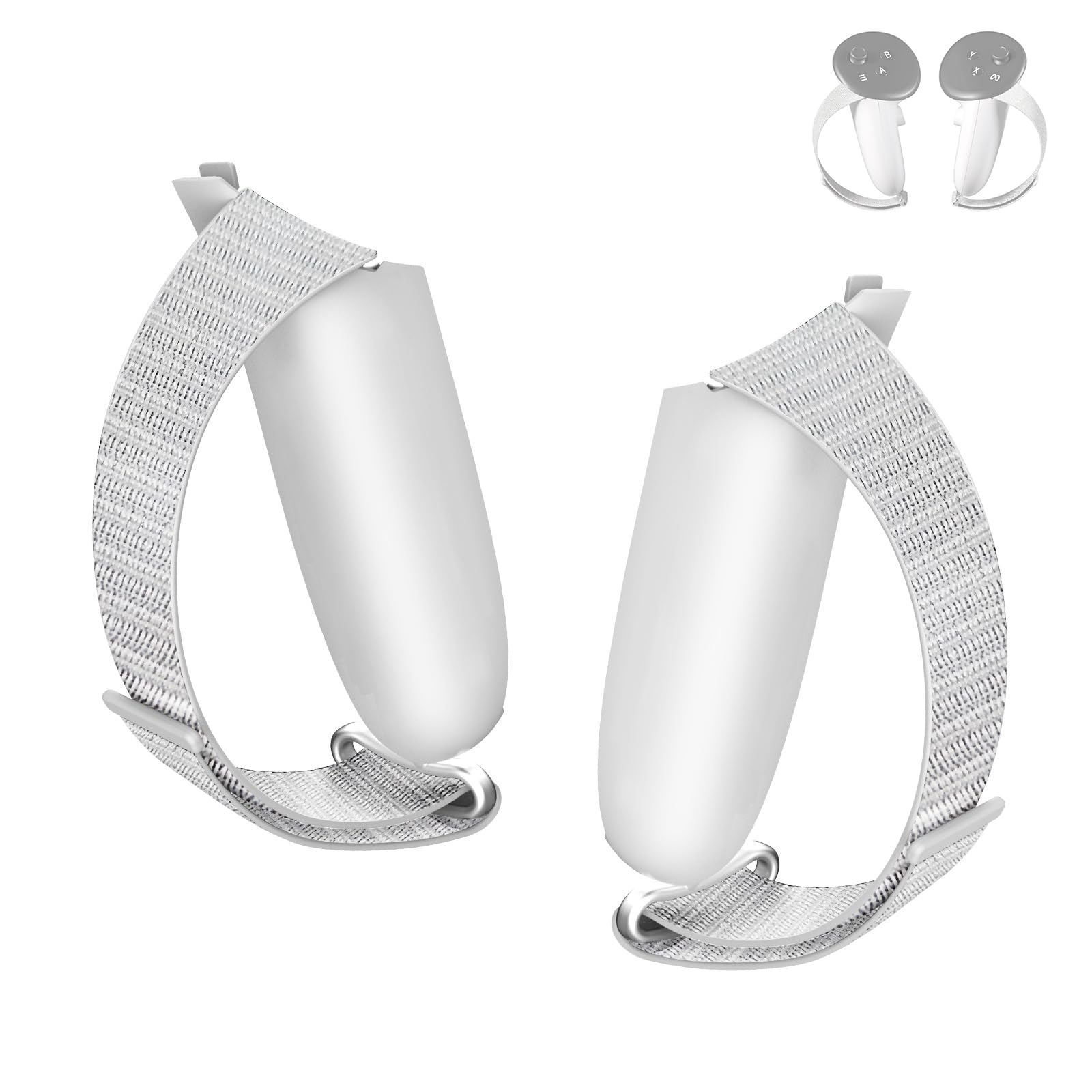 Verbesserte Controller-Griffabdeckung mit Anti-Rutsch-Knöchelriemen für Meta Quest 3S und Quest 3, Sichere Griffhülle für besseres Gaming, schweißfeste Anti-Fall-Handgurte