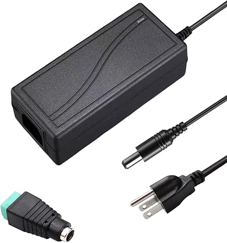 24V 3A 72W Fuente de alimentación 100V-240V AC a DC Adaptador 24V 3 Amp Convertidor Transformador 0.217x0.098 in Enchufe para tira de luz LED Cámara