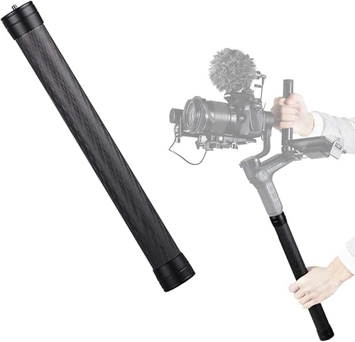 Barra de extensión cardán Barra de fibra de carbono Monopod Stick ligero 1/4 '' 3/8 '' rosca para DJI Ronin S/SC, OSMO Mobile 3, ZHIYUN Crane 2 V2,