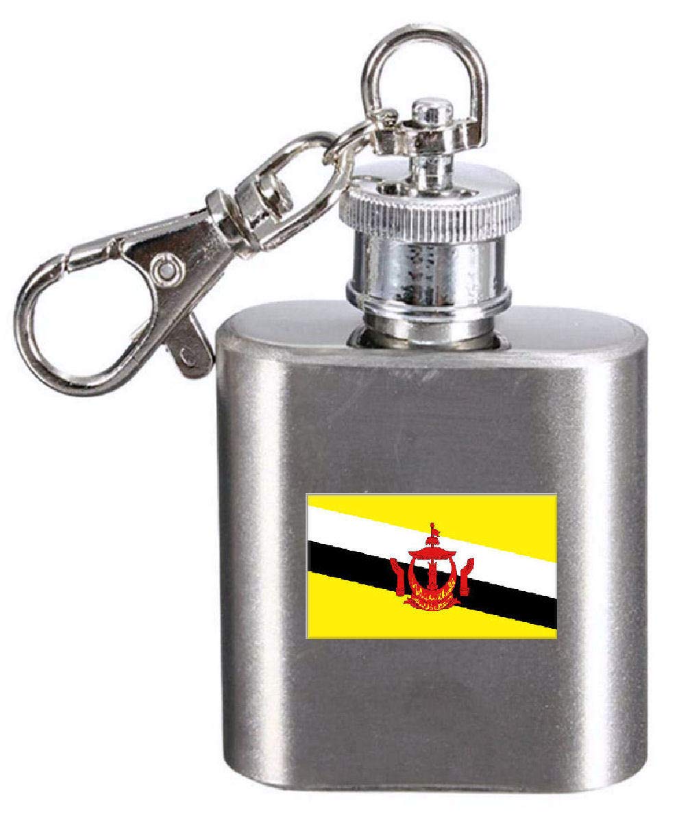 Flasque porte-clés gravé drapeau Brunei anti-fuite pour vos clés