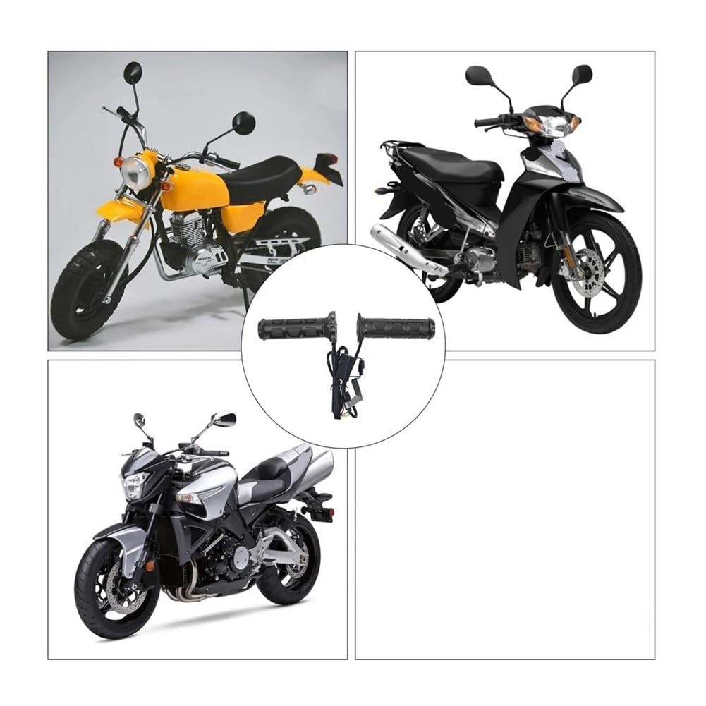 Poignées Guidon Poignées Chauffantes Universelles pour Moto, 22 Mm, pour Guidon De VTT, Scooter, Électrique, Motocross
