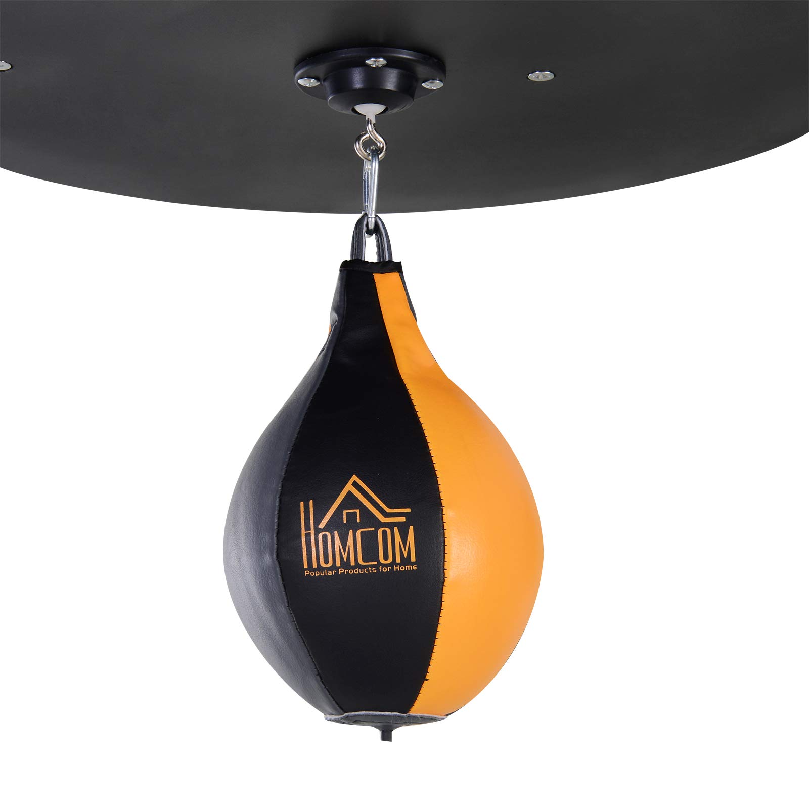 HOMCOM Support de Sac de Frappe sur Pieds Sac de Frappe sur Pied Station de Boxe Poire de Vitesse Inclus Acier Noir équipement de Muay Thai, Kickboxing, Arts Martiaux, Gym