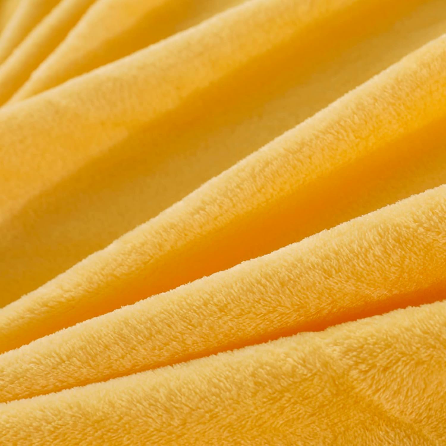 Pangzi Velvet Fitted Sheet Only,Flannel Fitted Sheet Plush Shaggy Ultra Soft Fuzzy Sheet with 15''Deep Pocket(Yellow,California King Size)