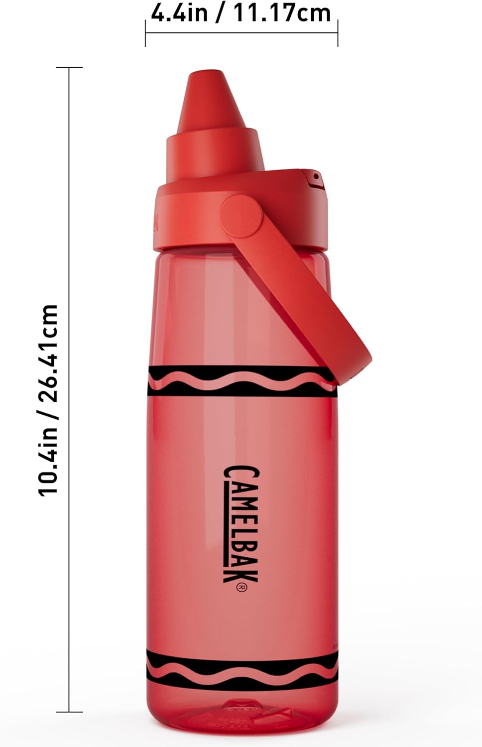 CamelBak Crayola Chug Water Bottle, Tritan Renew, Leakproof, 25oz, Cherry Red - Image 3