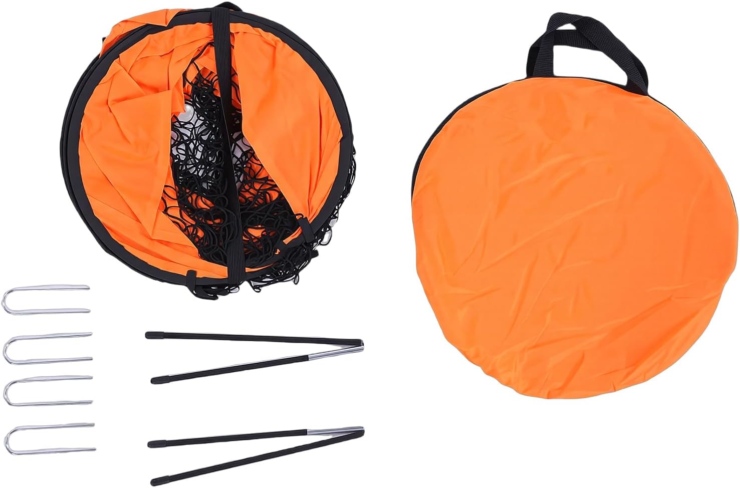 Soccer Goal, Soccer Net with Sturdy Poles & 4 Stainless Steel Ground Pegs, Robust & Abrasion Proof, Oxford Cloth Polyester Foldable Kids Goal for Outdoor Activities