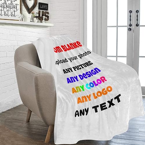 Miniatura 2 de HUGLAZY Manta personalizable con fotos, texto, collages de fotos, carga tu propia foto, regalo para mujer, decoración de cumpleaños, 1 foto