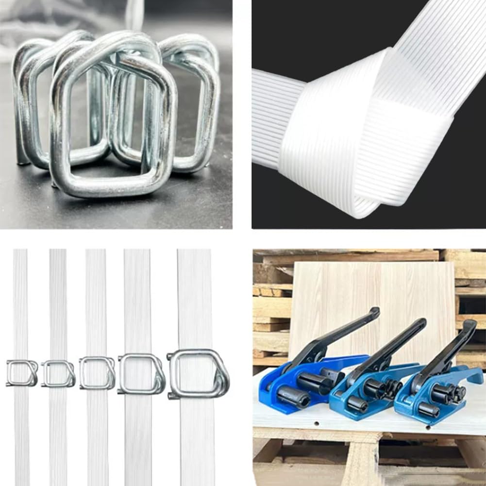 Rouleaux de feuillard Haute résistance, Corde Plate en Fibre tissée, Kits d'emballage et Sangles pour Le cerclage et l'emballage sécurisé