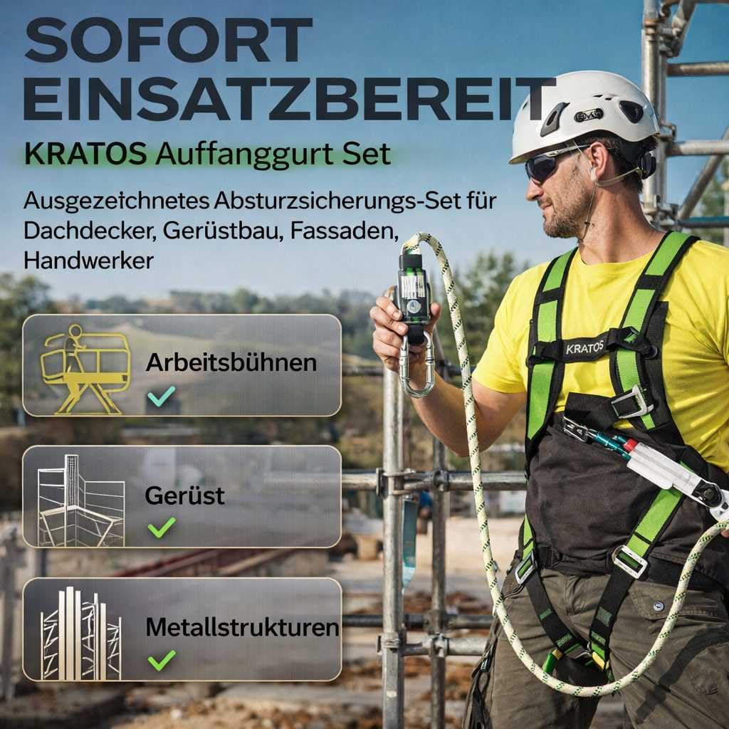 Kratos EN361 CE certificó la protección contra caídas con arnés y cinturón de 10 m