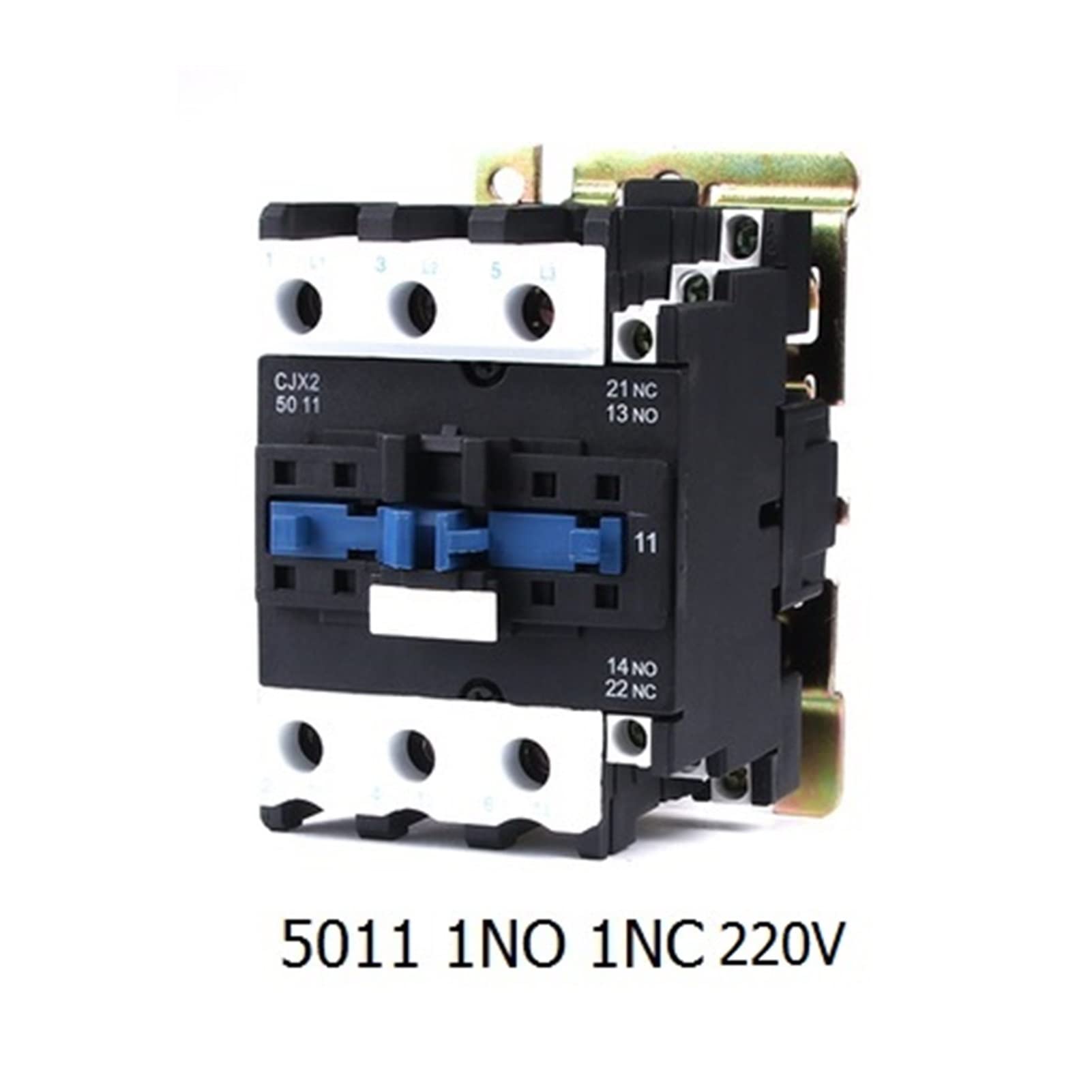 Stycznik 5. 0A CJX2-5011 5001 3-biegunowy stycznik AC bez napięcia cewki 38. 0V 220 V 24 V 50 Hz montowany na szynie DIN 3P + 1No. otwarta normalna wymiana (5011 220 v)