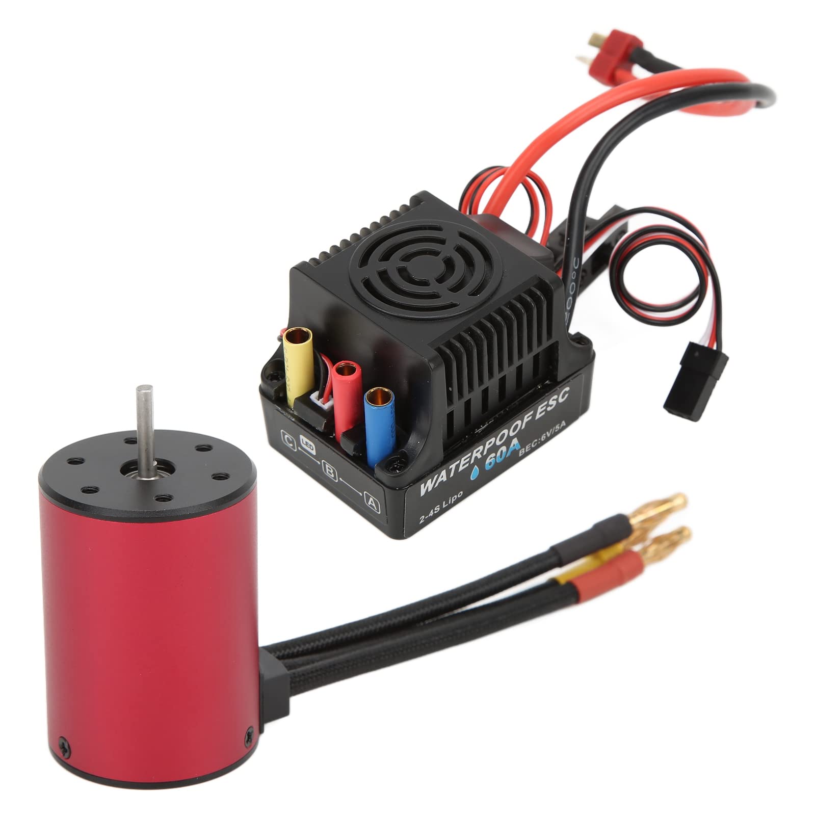Bezszczotkowy Silnik RC ESC Combo Wodoodporny Zestaw S3650 5200KV do Samochodu Ciężarowego 1/10 RC, 60A ESC Uniwersalny Typ na Każde Warunki