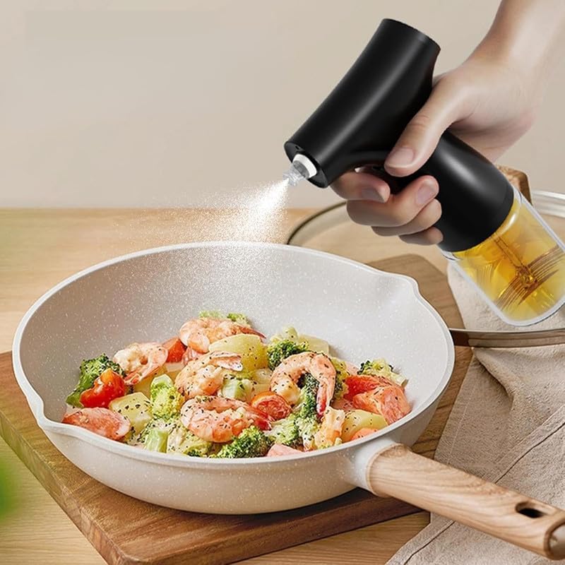 Image of Oil Dispenser for Kitchen Oil Spray Bottle | Rechargeable Olive Oil Sprayer for Air Fryer, BBQ, Baking, Roasting | 200Ml Spritzer Dispenser Portable Mister Gadgets for Bbq Salad Baking (1 Pcs)