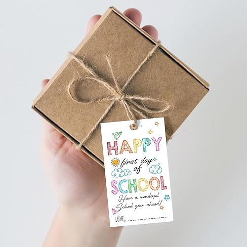 Vista 54 de Etiquetas divertidas para bolsas de regalo de regreso a clases, divertidas etiquetas de regalo para el primer día de escuela, etiquetas de regalo