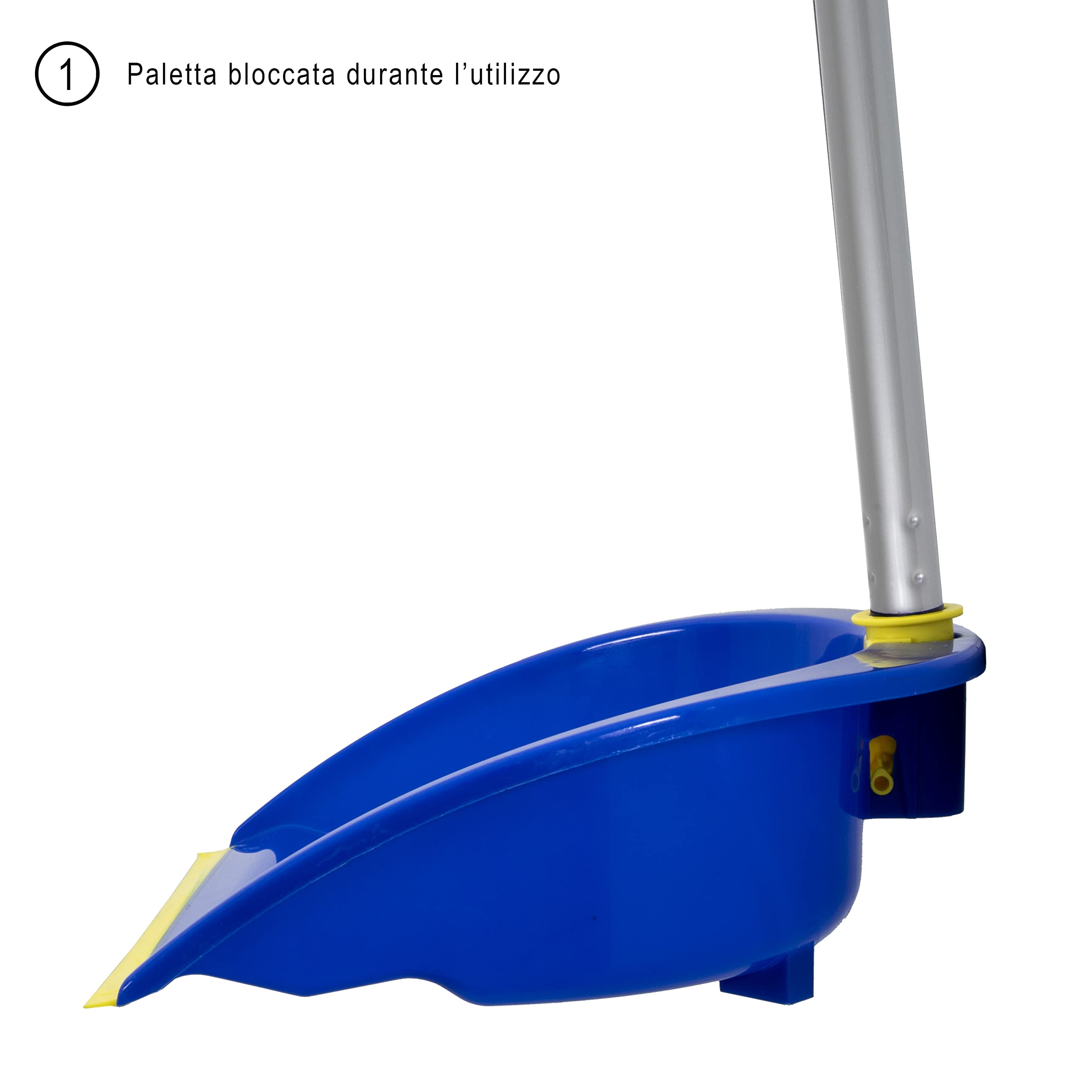 Home Prodcuts - cod. 824/702 - Alzaimmondizia "Flamingo", richiudibile con profilo in gomma e con Manico Componibile 3 pezzi