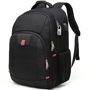 Della Gao Laptop Backpack for Men Large Anti-Theft Business Travel Backpack with USB Charging Port Water Resistant College