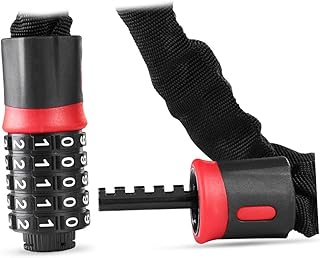 Bike Chain Lock Resettable s Keyless Password Lock for Bike Anti- Lock Resettable Combination Chain Lock Black Electric Car Cycling Equipment Chain Lock