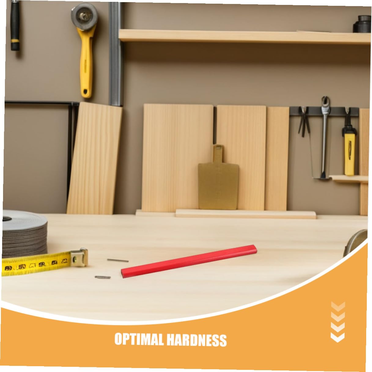 DOITOOL 144piezas Lápiz de Carpintero Octogonal Rojo Paquete de Lápices de Madera Hb para Carpintería y Construcción Lápices de Carpintero Punta de Medición