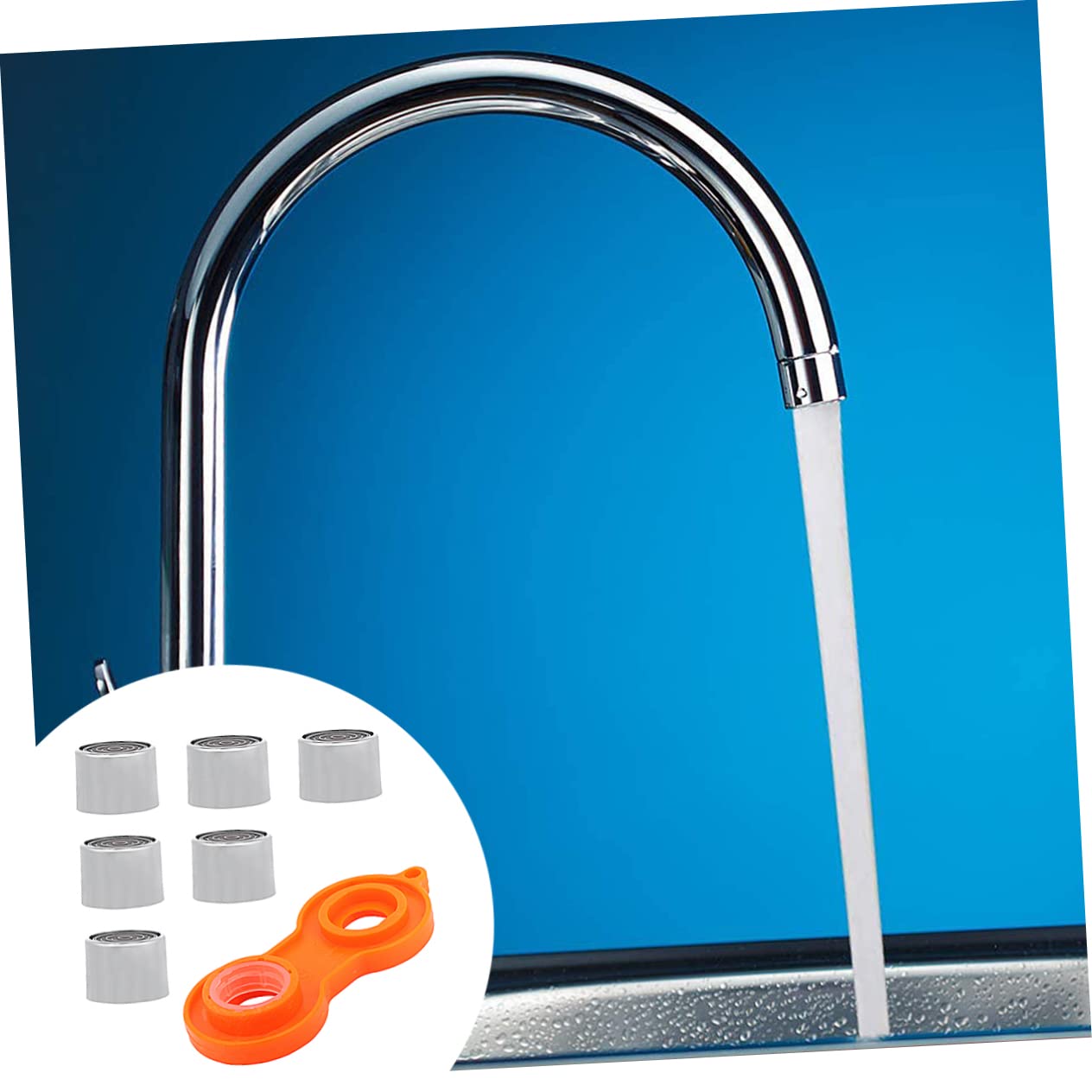 21pezzi Aeratore Per Rubinetto Con Filtri e Chiave Idrico e Facile Installazione Per e Impurità