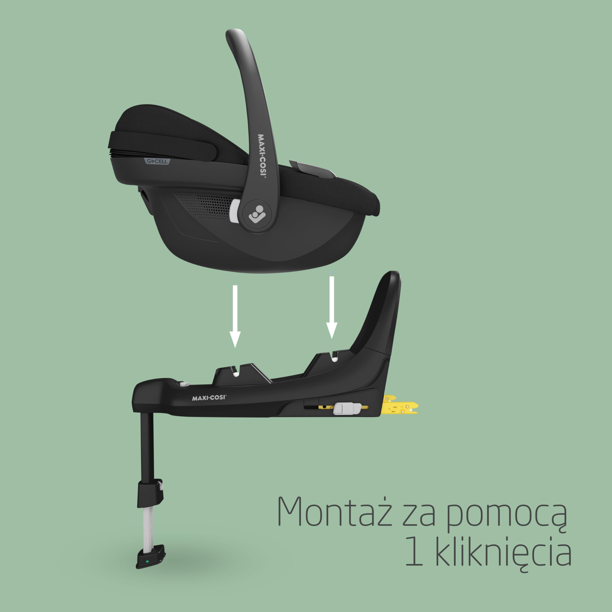 Maxi-Cosi FamilyFix S, Podstawa Baza ISOFIX, 0–4 lata, 40–105 cm, Podstawa fotelika samochodowego, Podróż tyłem do kierunku jazdy, Montaż za pomocą 1 kliknięcia, Wskaźniki poprawności montażu fotelika