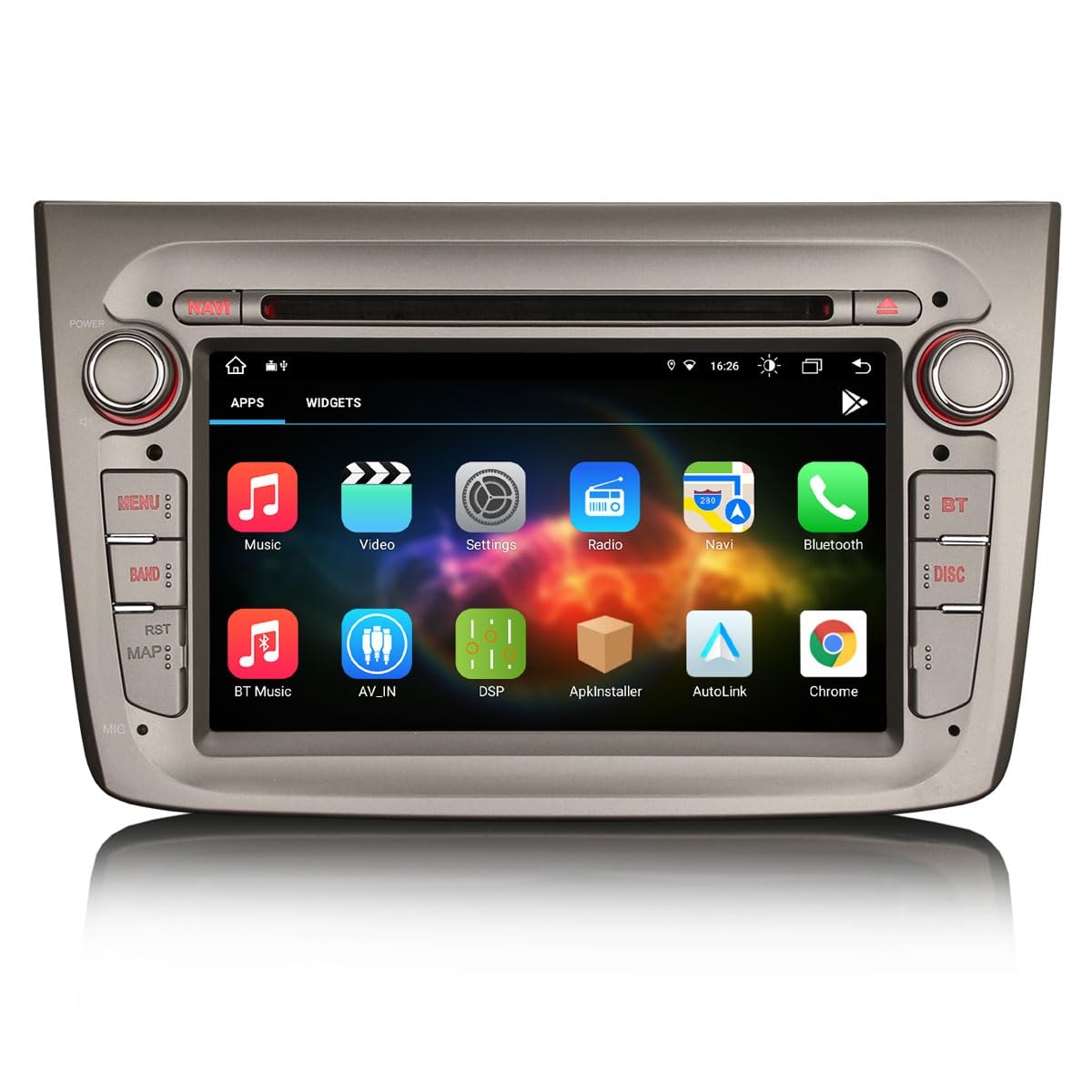 7 pollici 8-Core Android 14 Autoradio per Alfa Romeo Mito 2008-2019 con Bluetooth 5.0 Wifi 4G Carplay senza fili Android Auto Navigatore GPS Schermo tattile RDS DSP DAB+ Canbus 4GB RAM+64GB ROM