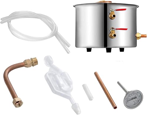 Miniatura 6 de Moonshine Still  Destilador de vino con alcohol  Kit de destilación  Acero inoxidable (1.6 galones (6 L))