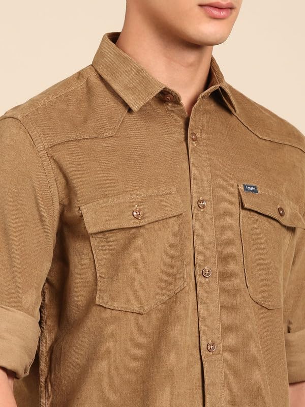 Image of Cavallo by Linen Club Men's Blended Linen Checked Contemporary Fit Full Sleeve Casual Shirt
