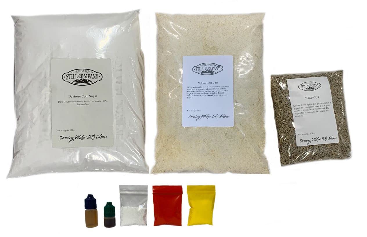 North Georgia Still Company's Fermentation Kit for Moonshine, Corn & Malted Rye Whiskey, DIY 5 Gallon Mash Kit