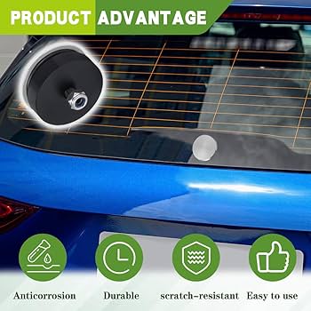 4PCS Rear Wiper Delete Kit Car Waterproof Block Off Plug Rubber Grommet Window Seal Blank Removal Cover Car Waterproof Block Off Tailgate Wiper Arm Black 28mm For Honda Civic For Acura 91617sb6000