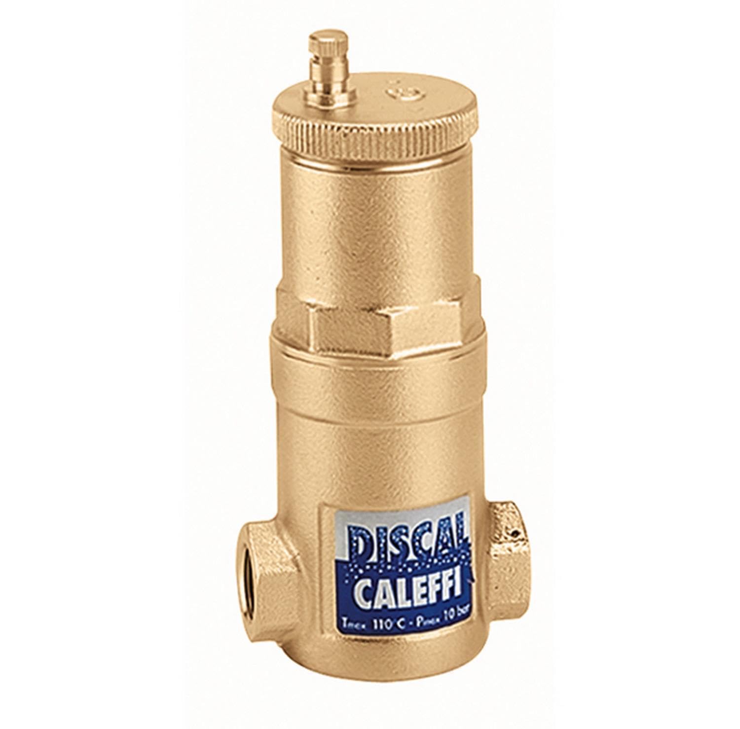 Caleffi separator powietrza DISCAL mosiądz, z króćcem spustowym 1" IG 551006
