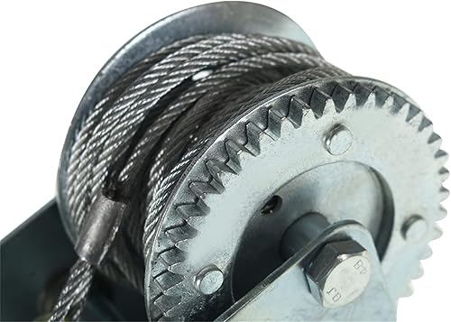 Miniatura 3 de Cabrestante de mano de 800 libras de alta resistencia para barco con cabrestantes manuales de cable de 26.2 ft, cabrestante de manivela portátil