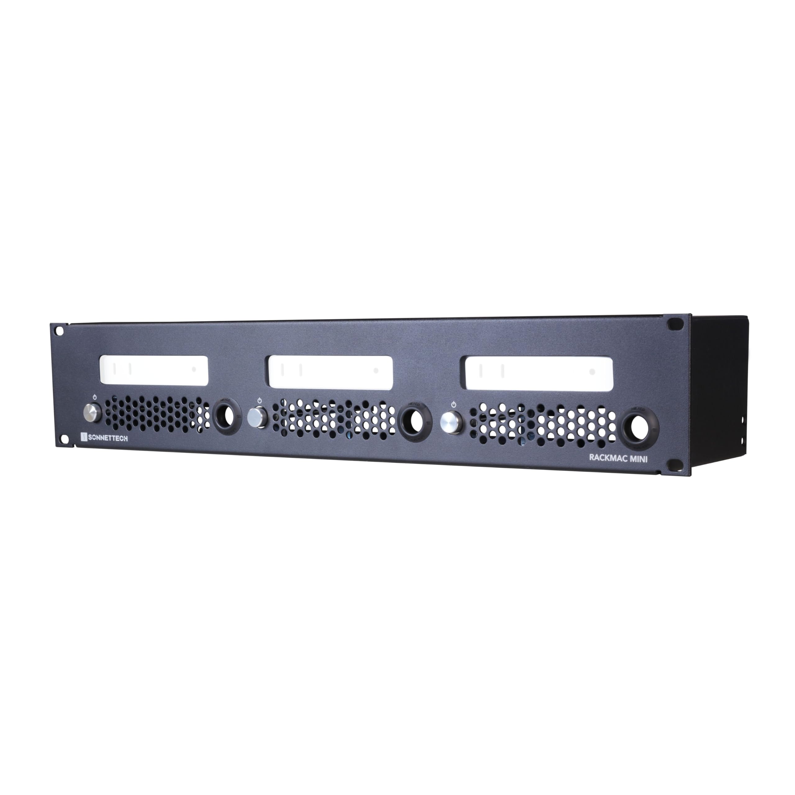 Sonnet RackMac Mini (2024+)-Alloggiamento per montaggio su rack 2Upara 1, 2 o 3 Computer Mac Mini, soluzione Montaggio rack Pro da 19 pollici