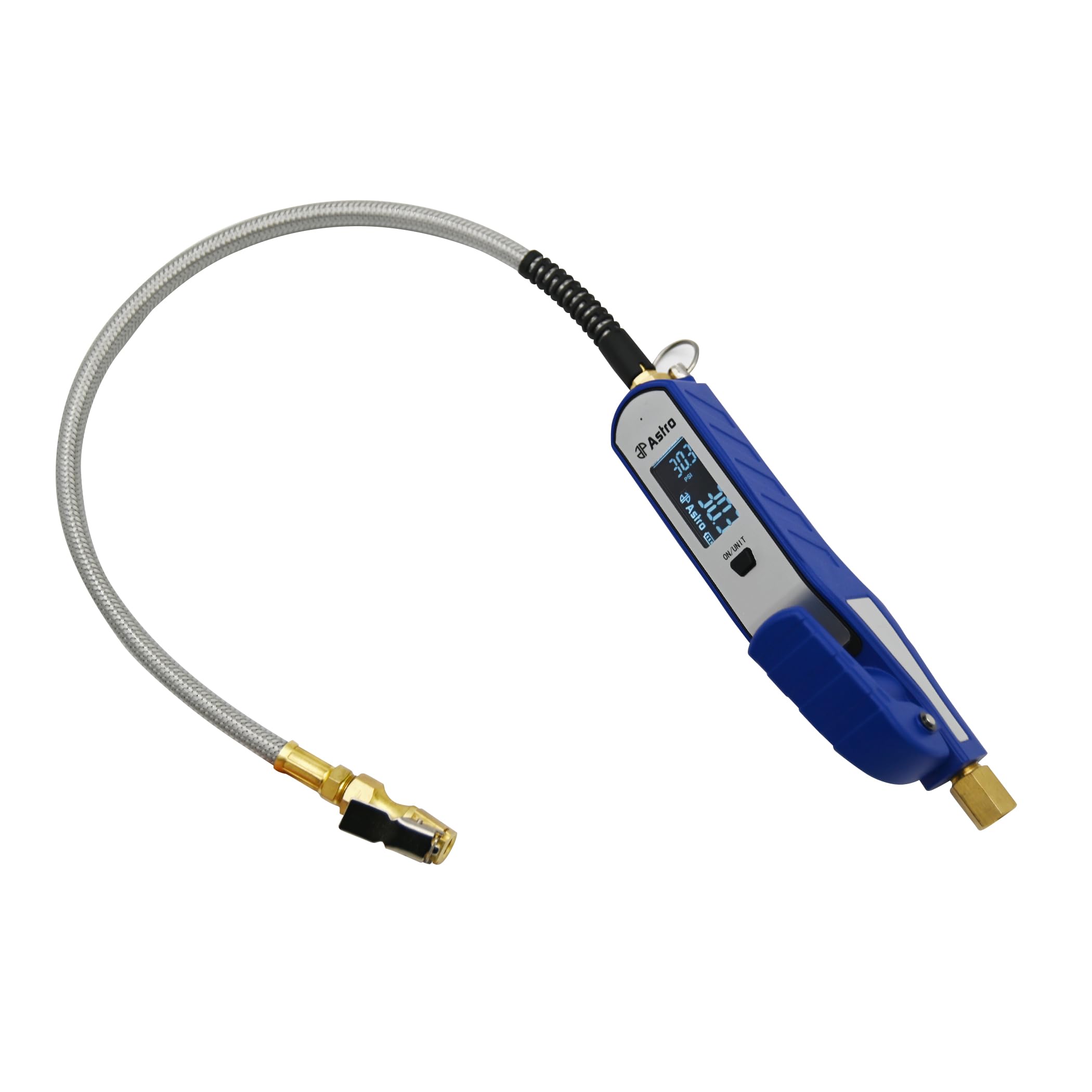 Astro Tools 3019B Professional Rechargeable Digital Tire Inflator - Aluminum Body, Stainless Hose