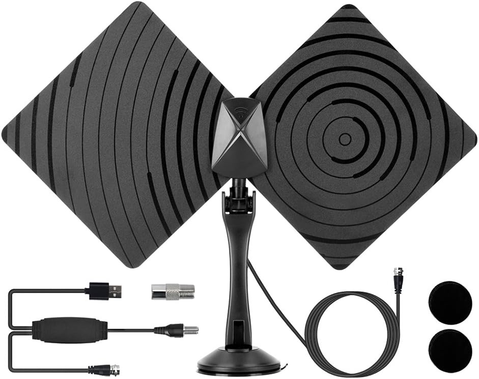 [NEWEST 2018] SRS DIGICH TV Antenna Hdtv Indoor Antenna 50 Miles Range With Detachable Amplified HD Digital Booster For 1080p 4k Free TV Channels and 10ft Coaxial Cable