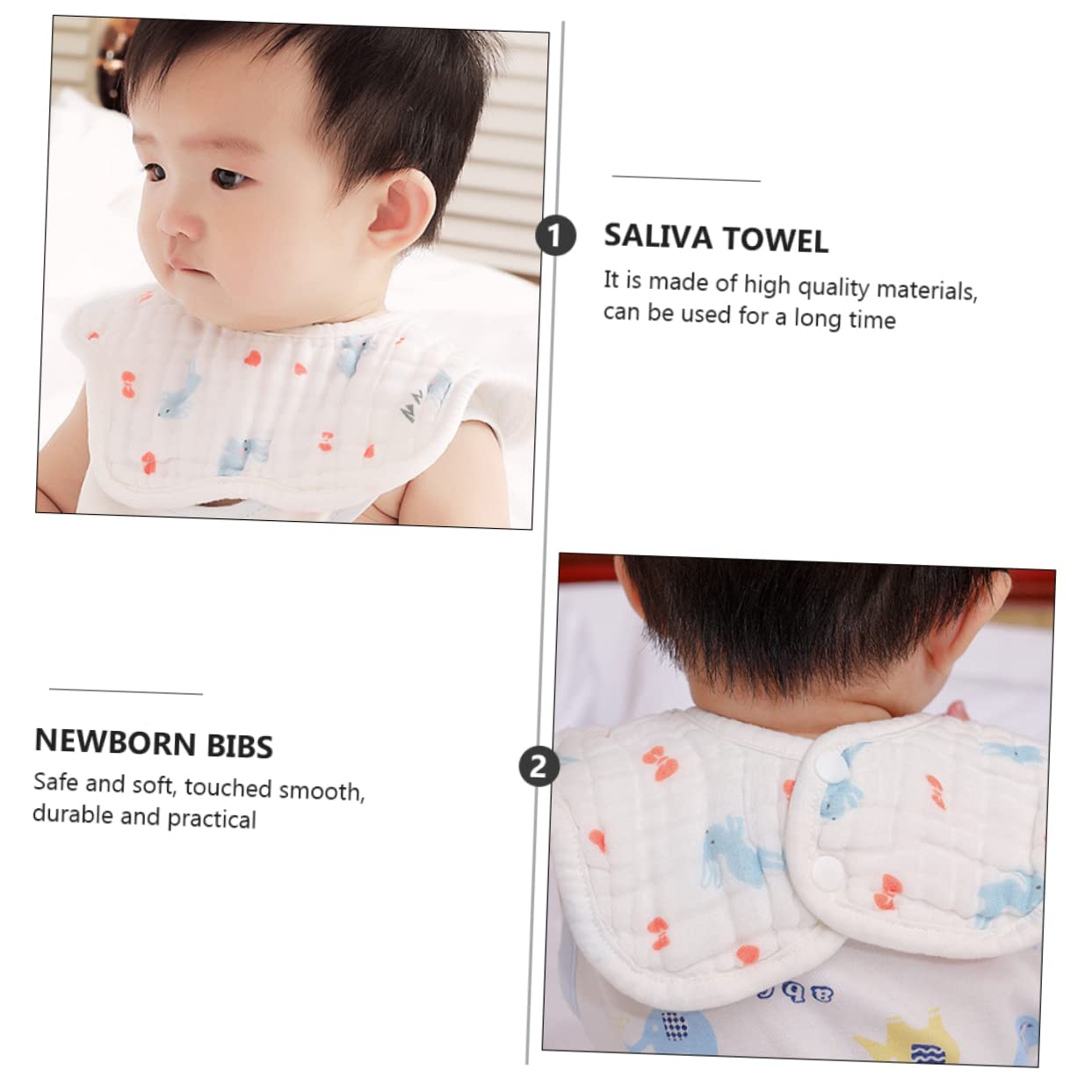 Toyvian 12 Pz Bavaglini pettorali bavaglino neonato in cotone panno per il ruttino del neonato bavaglino per il pranzo in bava di cotone Semplice bambino che fa i primi passi