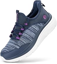 FitVille Slip On Trainers, Women's Walking Shoes, Extra Wide Running Shoes, Lightweight Jogging Shoes, Breathable Fitness Shoes, Comfortable Sports Shoes