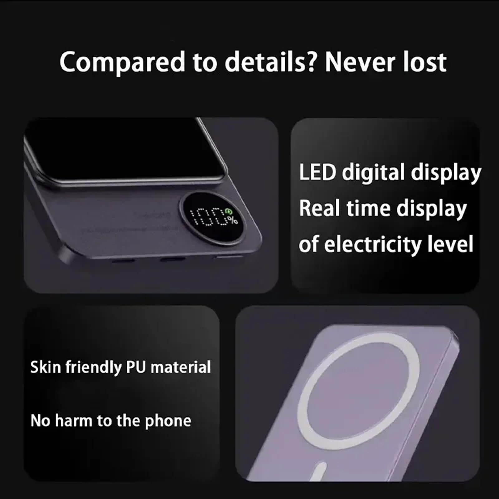 PD20W 10000mAh Przenośna, szybka ładowarka o dużej pojemności Bezprzewodowy magnetyczny power bank kompatybilny z iPhonem Zgodny z Xiaomi Zgodny z Samsungiem (Size : Green 10000mAh)