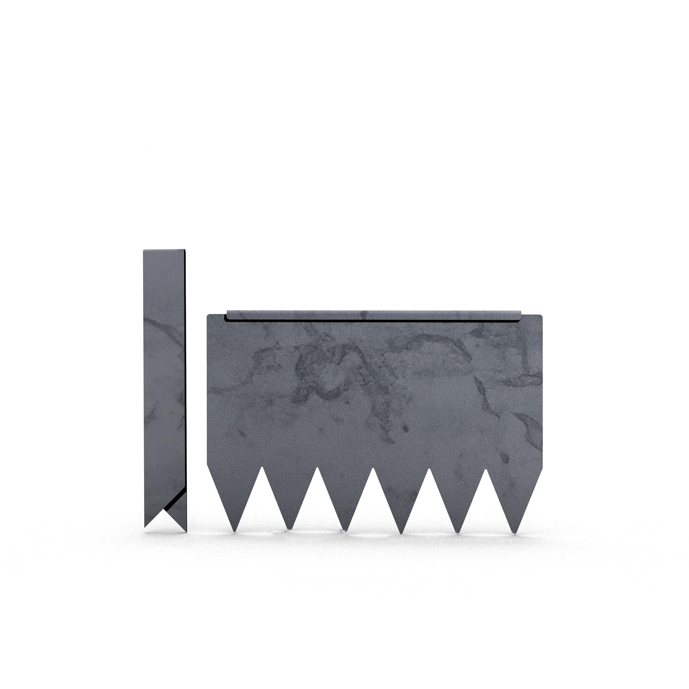 Hammer-in Landscape Edging - Cor-Ten Steel - Accessory Strips - Plus Connector Clips (8-Inches, 12-Inches)