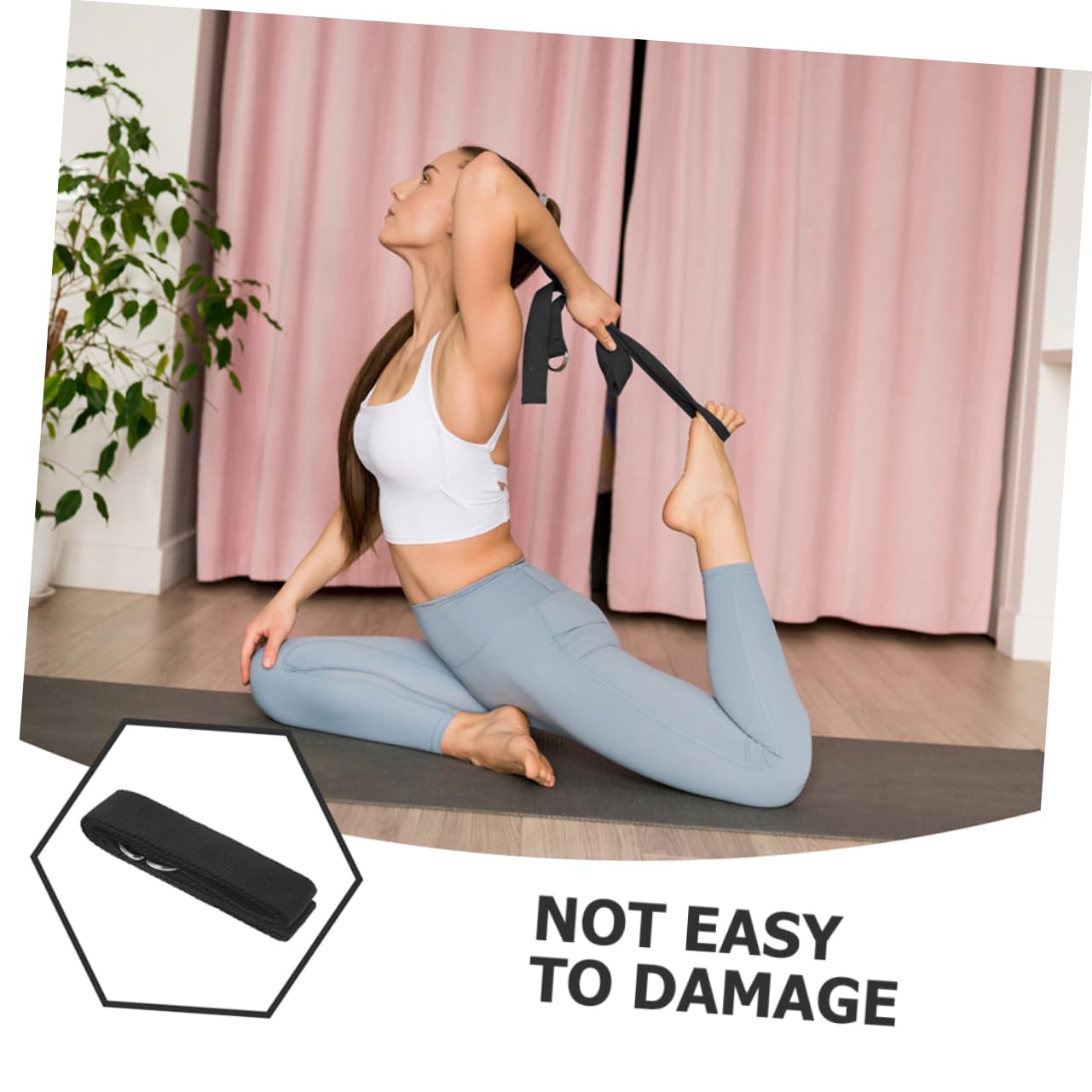 INOOMP 10piezas Correa De Yoga Banda De Estiramiento No Elástica Para Entrenamiento Para Yoga y Pilates Material y Resistente