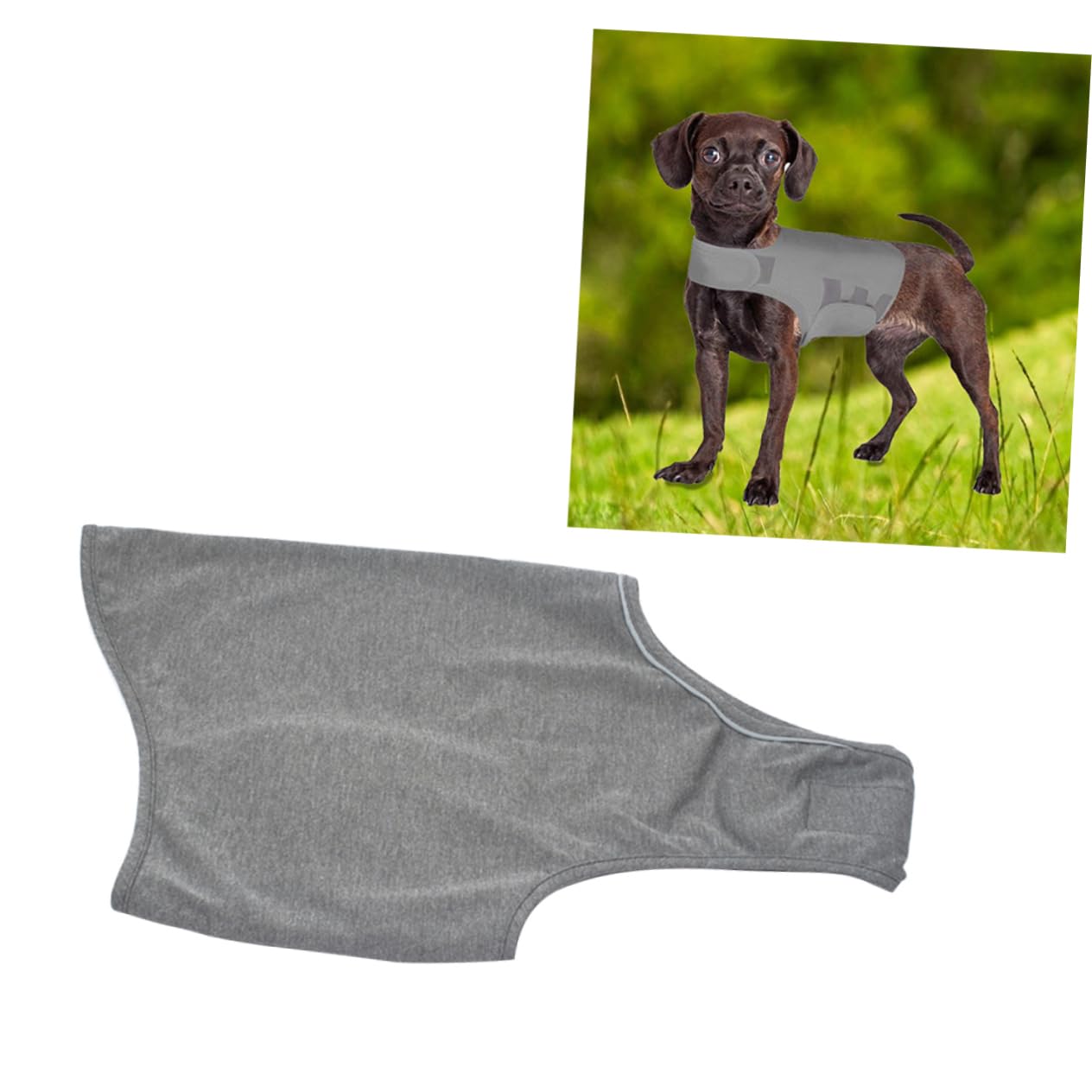 Toddmomy Protection Dog Jacket Emotional Appeasing Pet Jacket Size s Gray Pet Calming Clothes