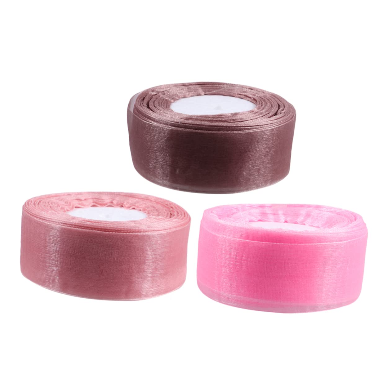 COHEALI 3 Rolls Clear Tape Organza Tape Valentine Satin Ribbon Miniature Bakery Shop Chiffon Organza Ribbon Bouquet Wrapping Decoration Transparent Tape Adhesive Tape