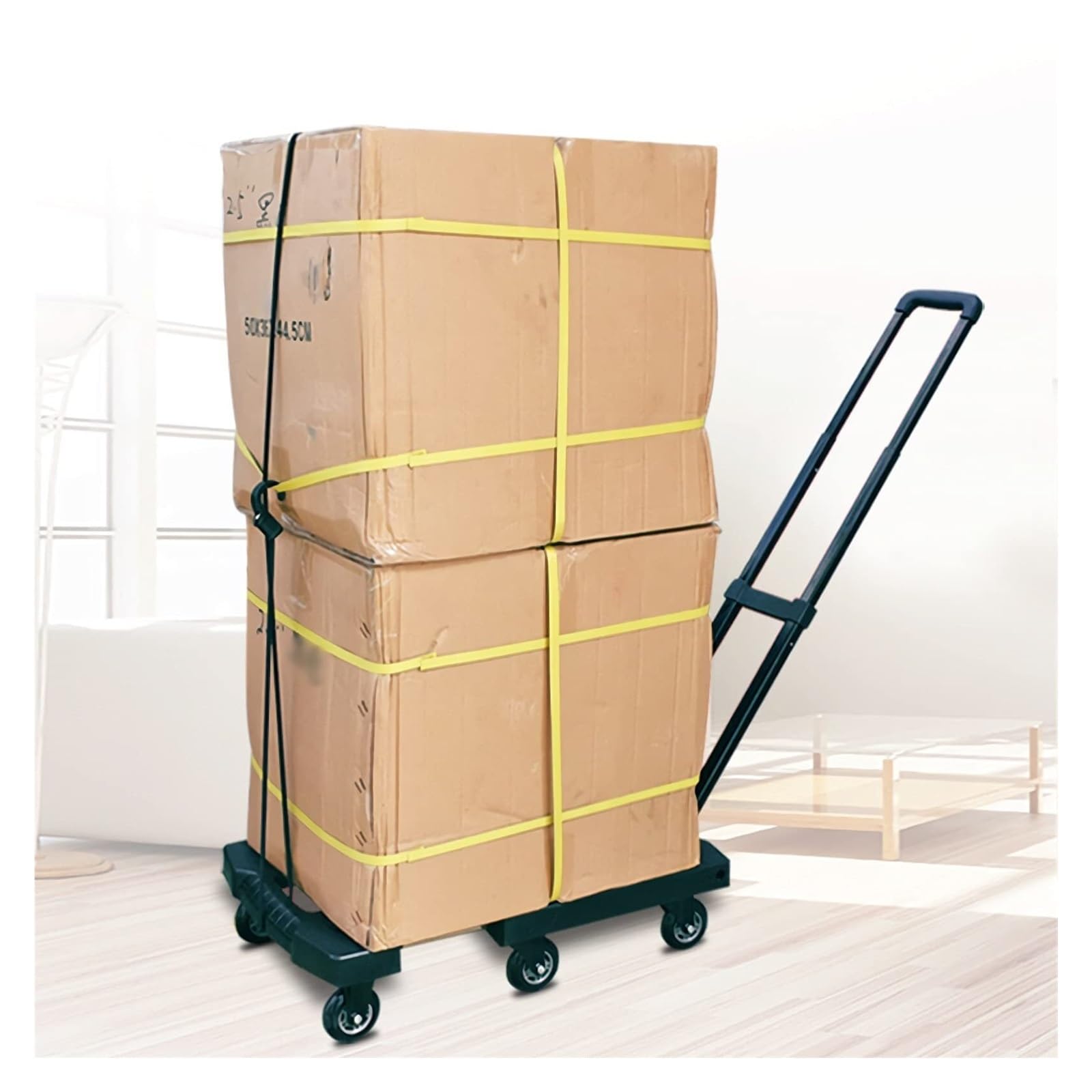 Carrello a mano a 6 ruote con manico espandibile, capacità 150 kg, per casa, ufficio, viaggi e traslochi