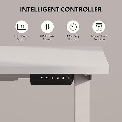 Miniatura 6 de SANODESK Marco de escritorio de pie en forma de L, escritorio eléctrico para juegos de pie con altura ajustable, base de escritorio de esquina de