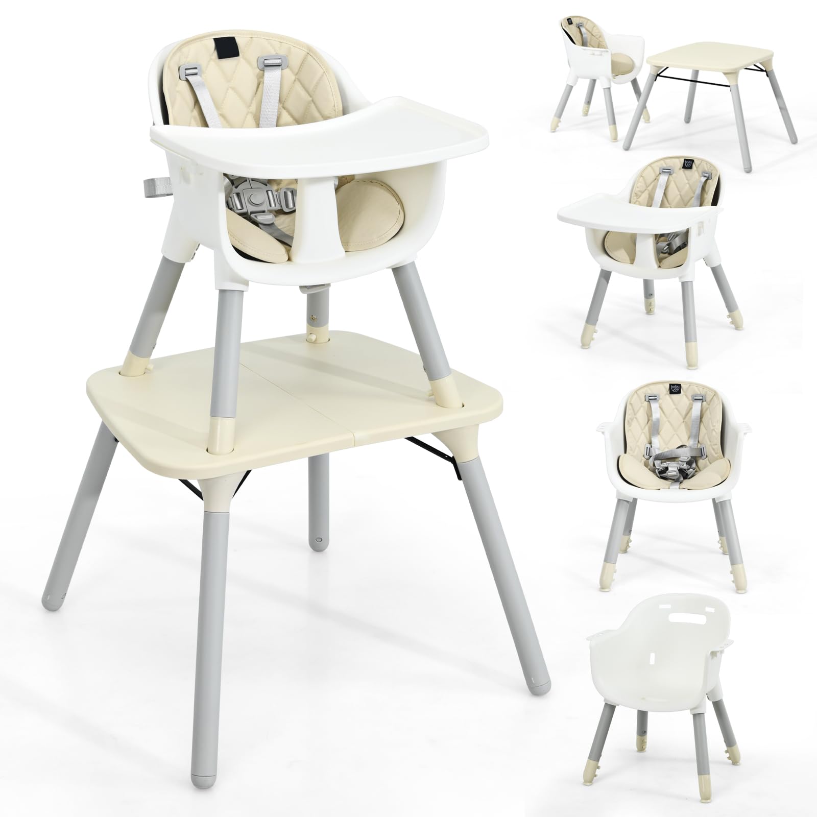 Amazon.com: HONEY JOY 5-in-1 High Chair, Convertible Highchair for